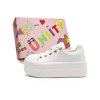UNIITY Skateboard Shoes Women's Low Top Ecru/Black