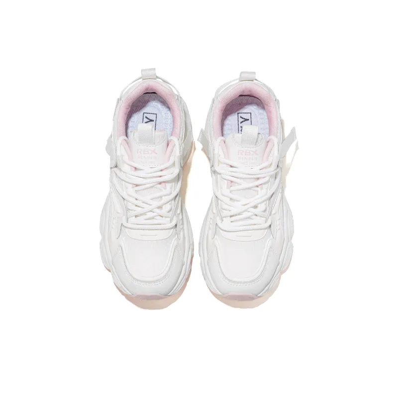 RENBEN Balance Lightweight Height Increasing Low Top Chunky Sneakers Women's Pink-3