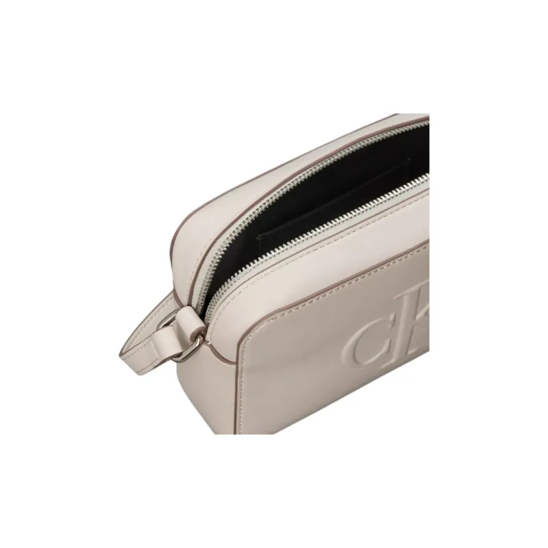 CALVIN KLEIN Polyurethane Camera Bag, Shoulder Bag Women's Bellflower White-2