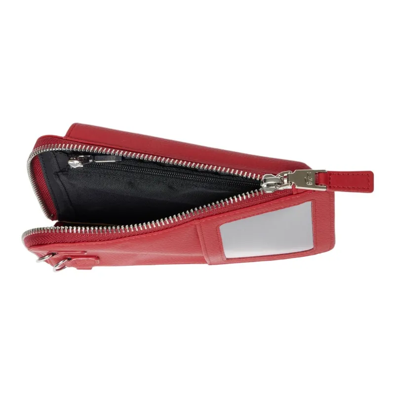 LACOSTE PU Cell Phone Pouch Women's Red-4