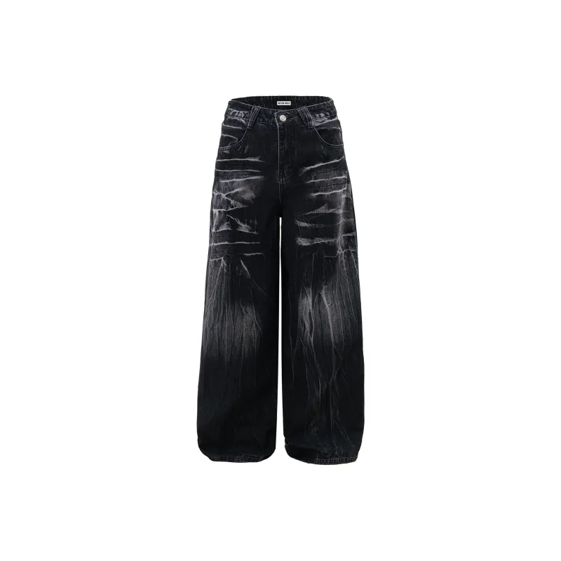 NEVER RULE Jeans Unisex Washed Black-0