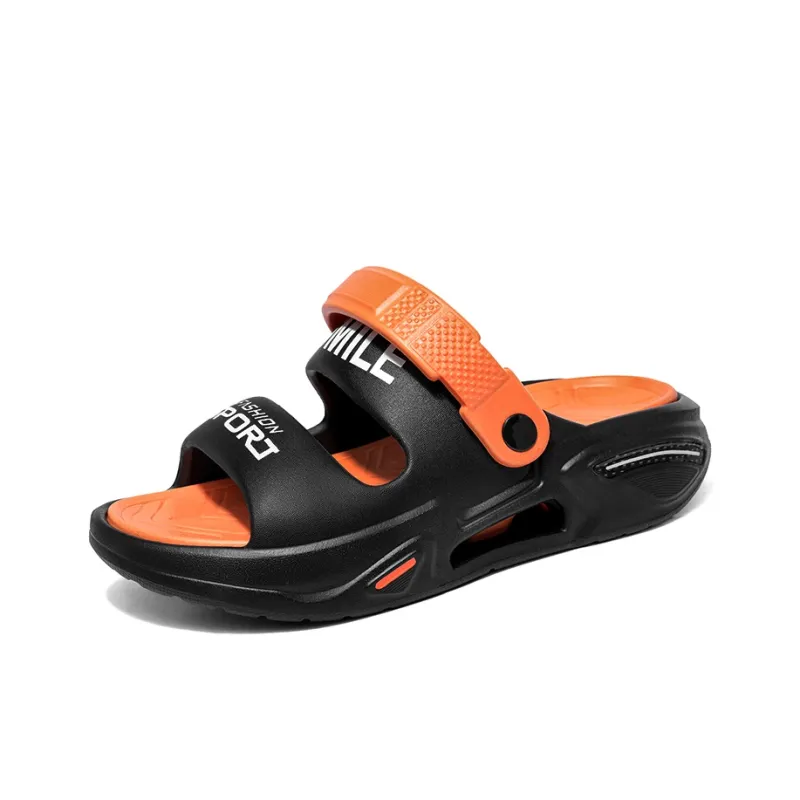 NANJIREN Beach Sandals Unisex Black Orange/White Blue/Beige Brown/Mint Green-5