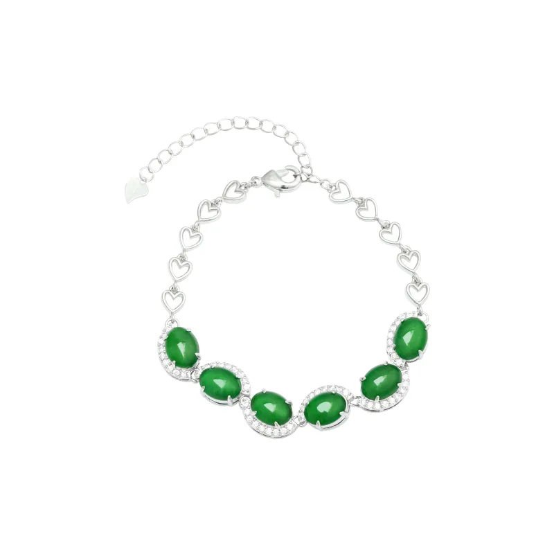 CUIYURIJI Ice Glutinous Jadeite Bracelets Women's-0