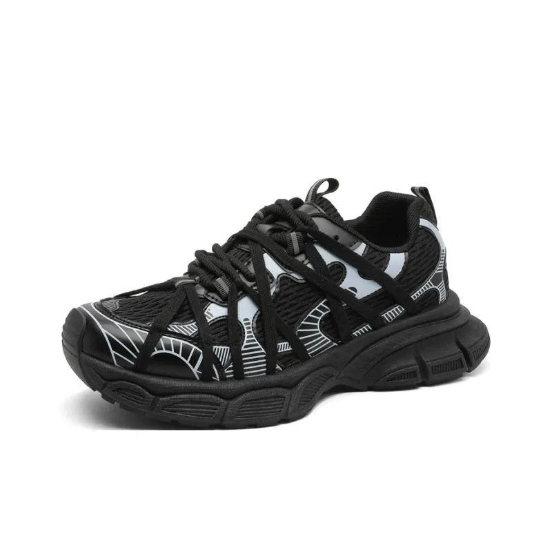 AMICNIEGD Breathable, Slip Resistant, And Abrasion Resistant Low Top Chunky Sneakers Men's-7