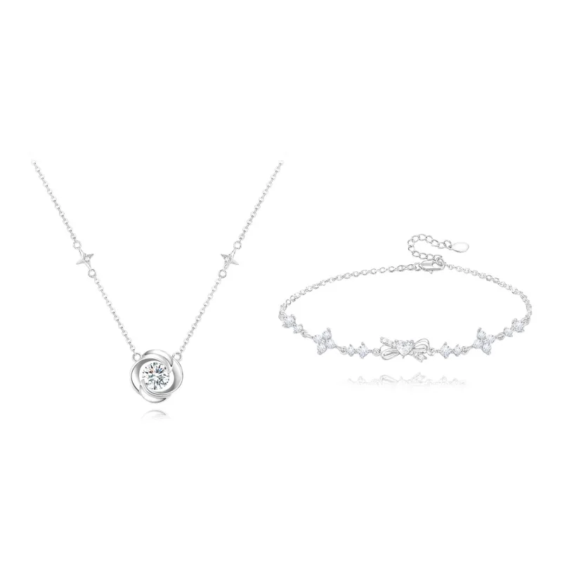 FANFRI Zircon Necklaces Women's Sweet Box-10