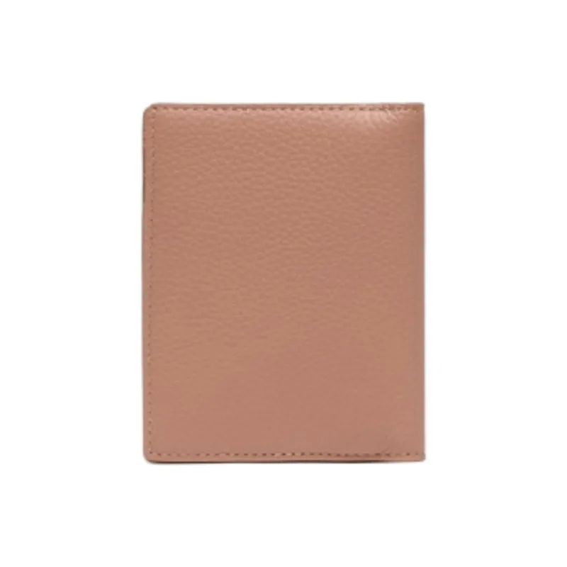 LACOSTE Leather Wallet Unisex Pink Beige-2