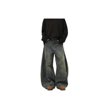 NEVER RULE Jeans Unisex Vintage Blue