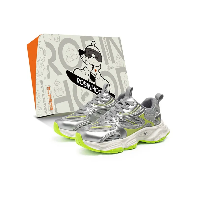 ROBINHOOD Cushioning, Slip Resistant, Abrasion Resistant, Coverage, Support, Lightweight Low Top Chunky Sneakers Men's-8
