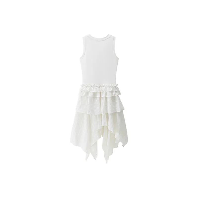 OZVO Sleeveless Dresses Women's White-1