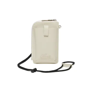 LACOSTE PU Cell Phone Pouch Women's White