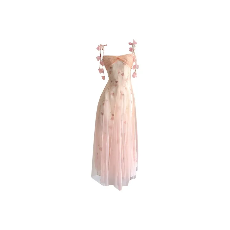 OZVO Slip Dresses Women's Pink Apricot-0