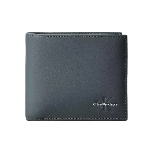 CALVIN contrast Leather Wallet Men's Anthracite