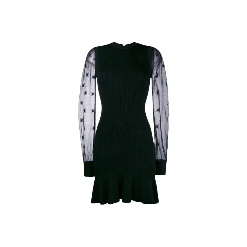 Alexander McQueen Long Sleeved Dress Women's Black-0