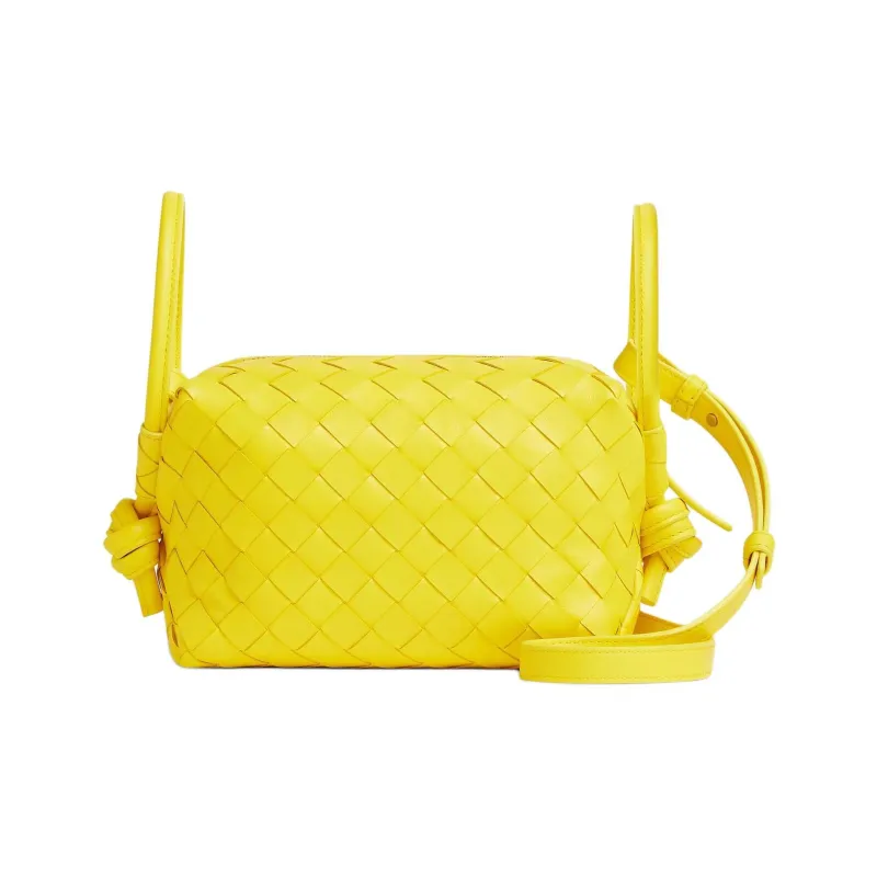 Bottega Veneta LOOP Cow Leather Handbag Women's Sulfur Color-1