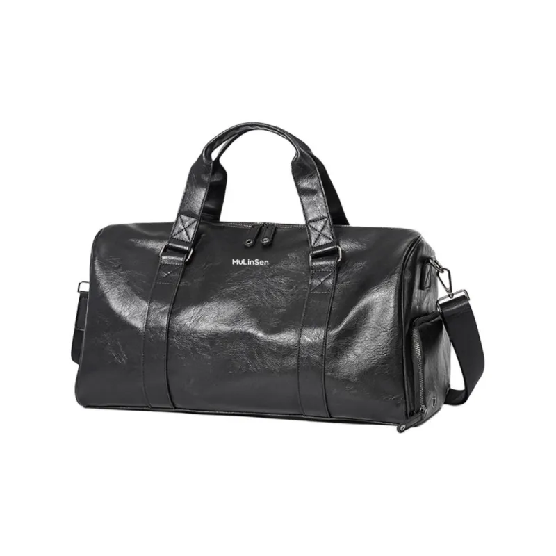 Mulinsen Polyester With PU Travel Bag Unisex Black-0