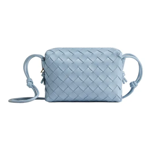 Bottega Veneta LOOP Sheepskin Crossbody Bag Mini Women's Ice Blue