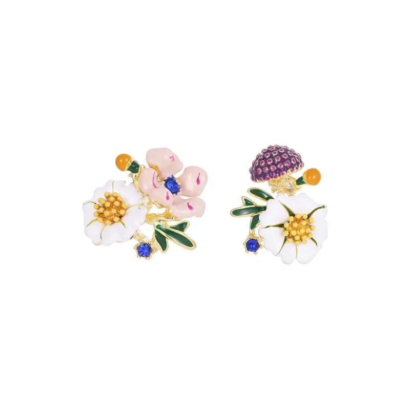 VIOLET S925 Silver Stud Earrings Women's-0