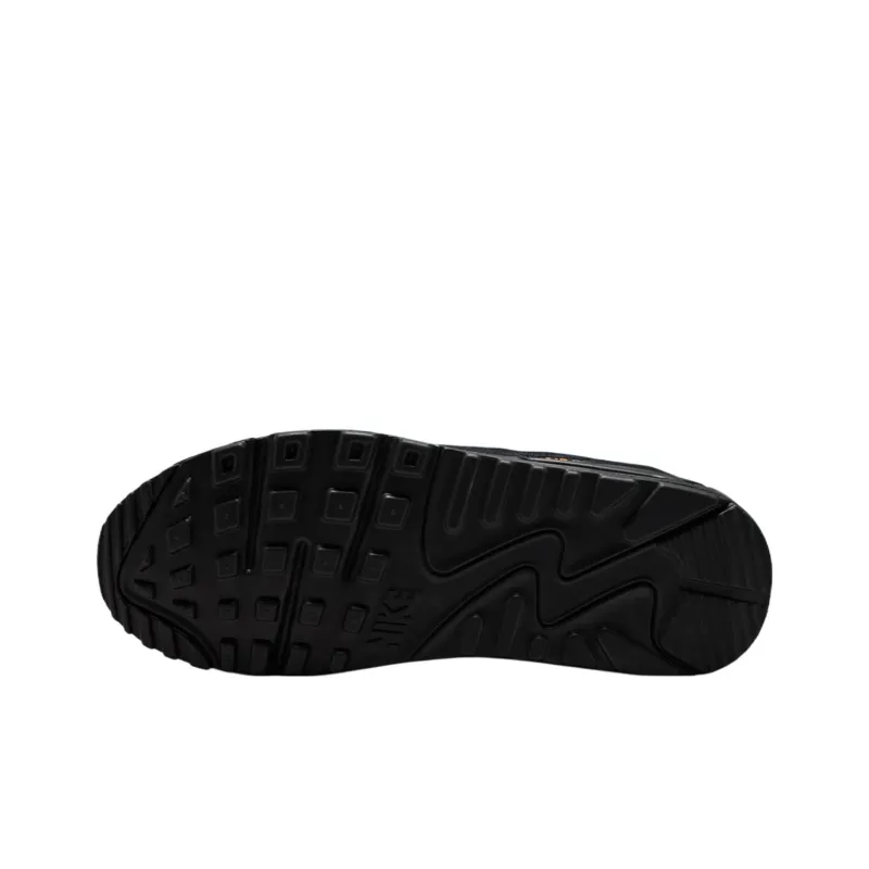 Nike Air Max 90 Anti Slip Wear Resistant Low Top Casual Running Shoes Unisex Black-3