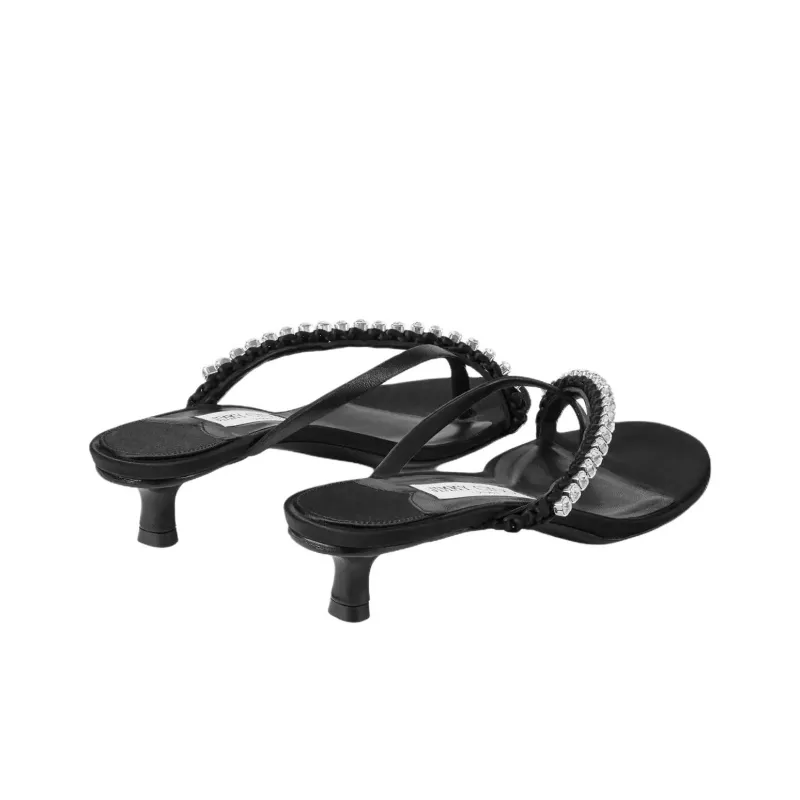 Jimmy Choo Flip Flops Women's Black-3