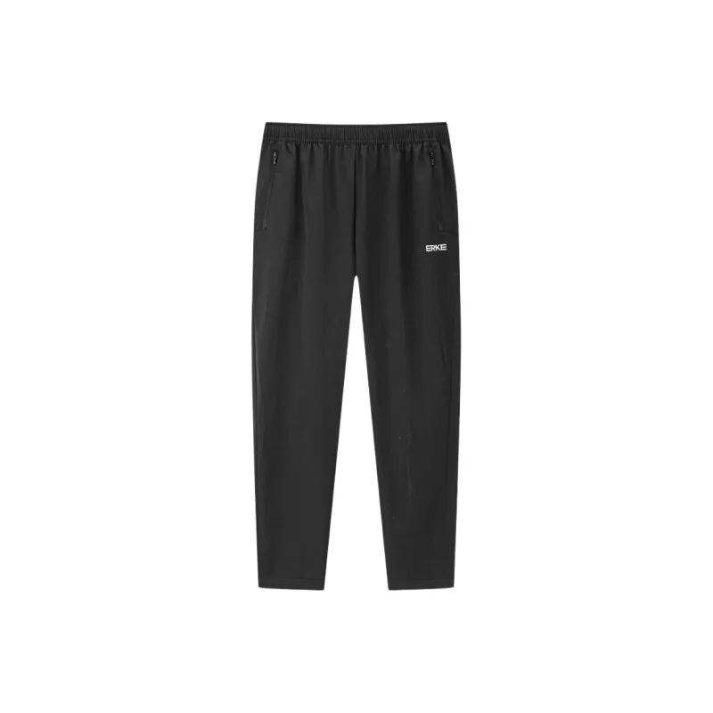 Erke Variety Training Collection Casual Pants Men's Jet Black-0