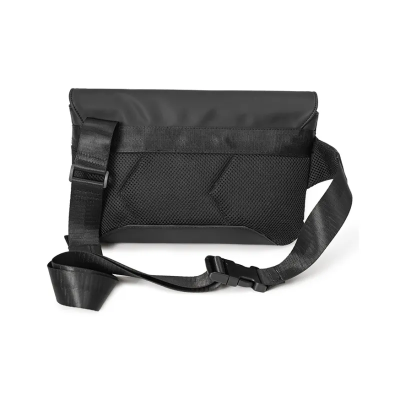Mulinsen PU Messenger Bag, Crossbody Bag, Shoulder Bag Unisex Black-1