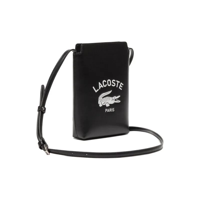 LACOSTE PU Shoulder Bag Mini Women's Black-1