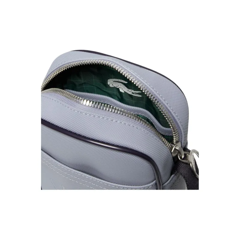 LACOSTE PVC Shoulder Bag Unisex Dark Gray-6