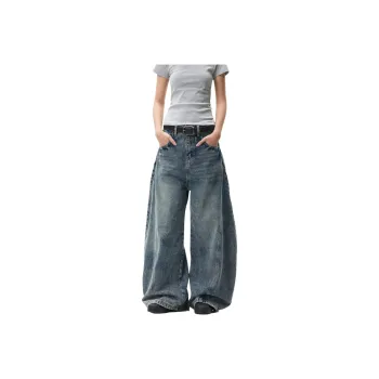 NEVER RULE Jeans Unisex Blue Denim