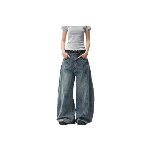 NEVER RULE Jeans Unisex Blue Denim