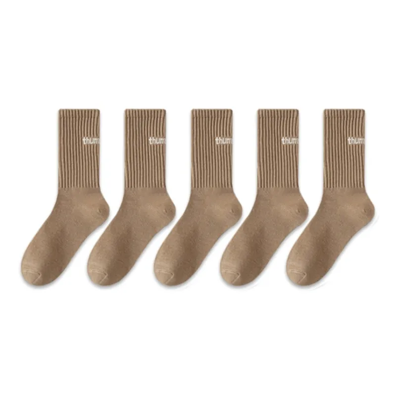 Mulong Family Mid Calf Socks Unisex 5 Pack-72