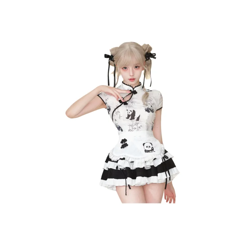Udon House Two Piece Skirt Sets Women's-4