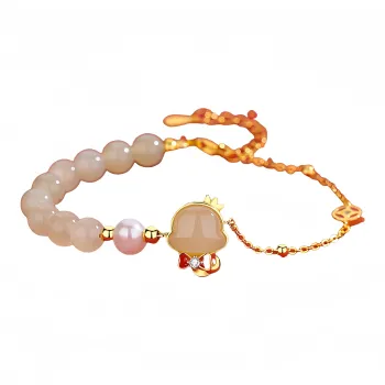 WEITIANXUAN Hetian Jade Bracelets Pale Greenish White Jade Women's
