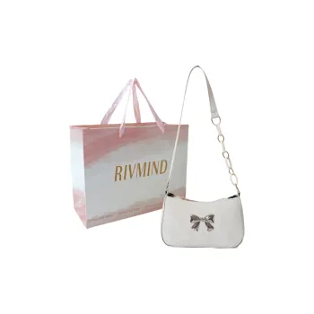 RIVMIND PU Shoulder Bag Women's White/Silver/Black/Pink