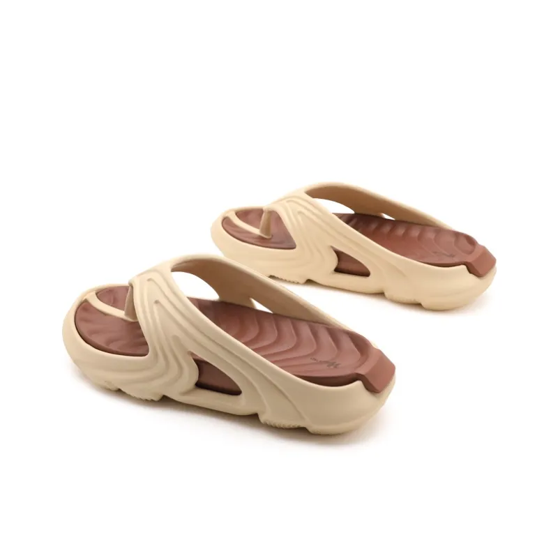 DOUBLE STAR 88 Abrasion Resistant Slip Resistant Flip Flops Unisex Beige Brown-2