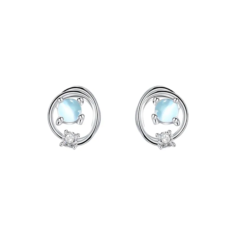 Zocai S925 Silver Stud Earrings Women's-0