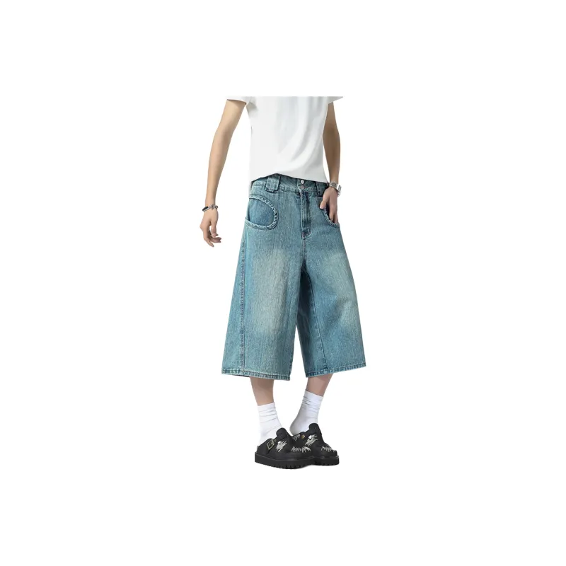 TELENT Denim Shorts Unisex Blue-0