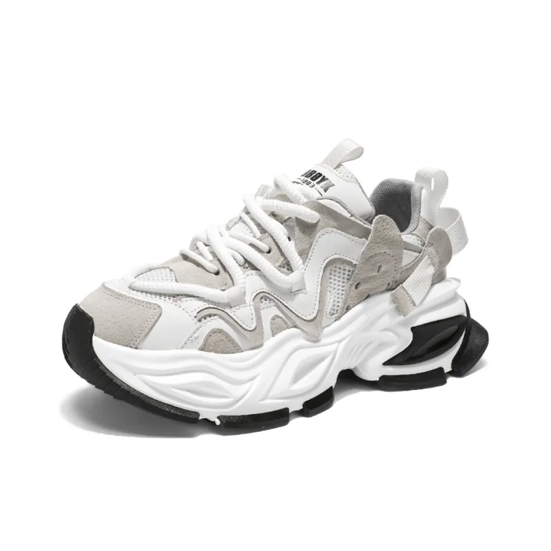 HACKBUTEER Low Top Chunky Sneakers Men's Box Included-12
