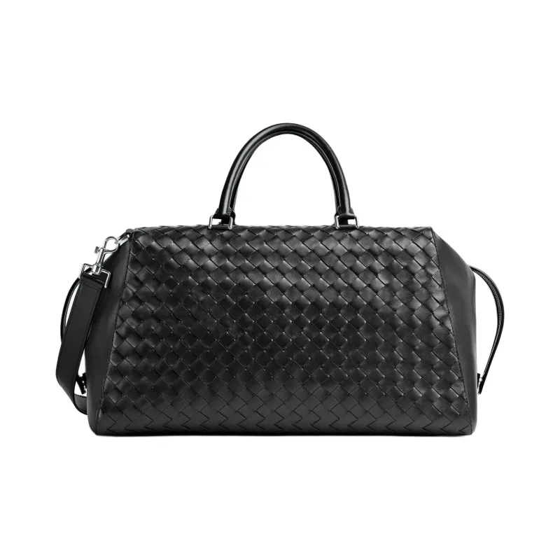 Bottega Veneta Cow Leather Travel Bag Men's Black-0