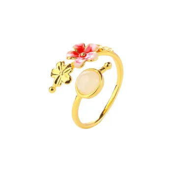 CHINA GOLD Rings White Jade/Pale Greenish White Jade Women's