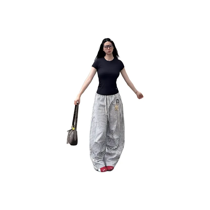 PVPVPV Casual Pants Unisex Plaid-0