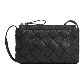 Bottega Veneta Diago Calfskin Messenger Bag, Shoulder Bag, Crossbody Bag Men's Black