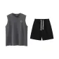 Dark Gray+Black[Tank Top Clothing Sets]