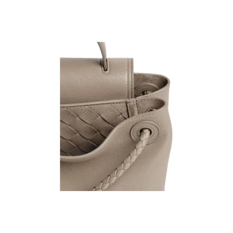 Bottega Veneta Calfskin Shoulder Bag, Crossbody Bag, Handbag Trumpets Women's Lime Stone Color-6