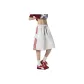 White Gray with Red Stripes
