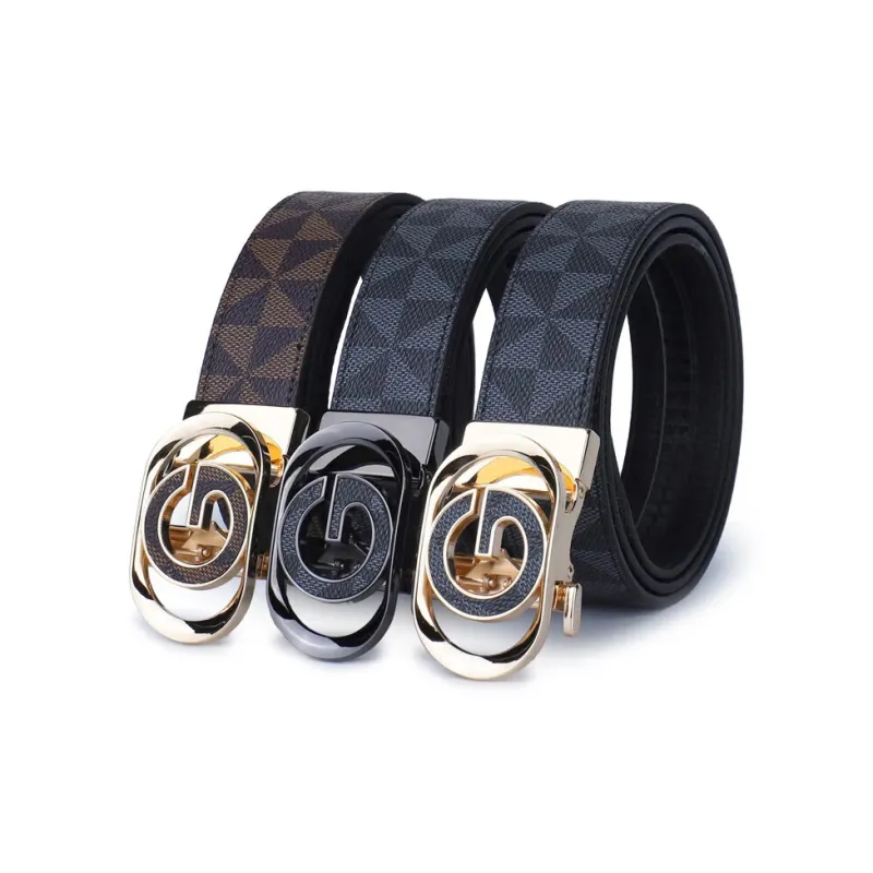 ROBINHOOD Cow Leather Belts Men's 3.5cm-2