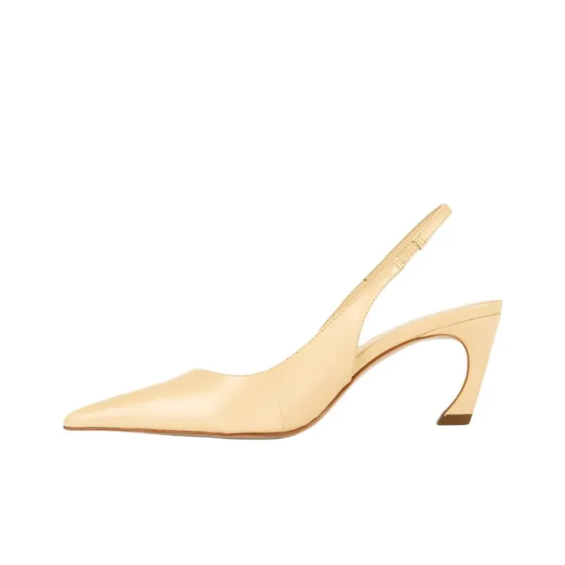Schutz Lexi Irregular Heel High Heels 7cm Women's Beige-2