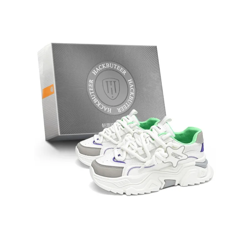 HACKBUTEER Low Top Chunky Sneakers Men's Box Included-10