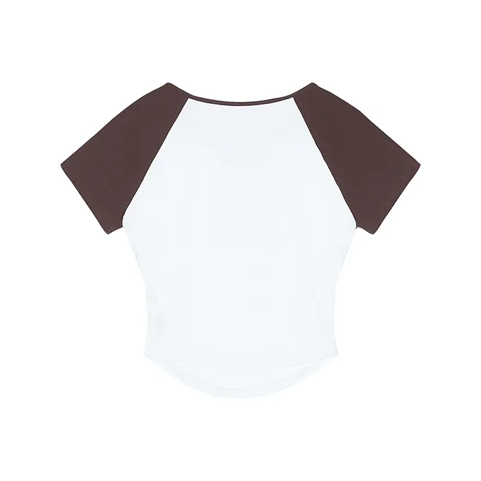 ELF SACK T Shirts Women's Naughty Blue Clash With Coffee-1