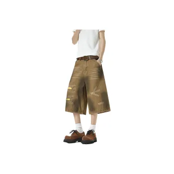 TELENT Denim Shorts Unisex Khaki