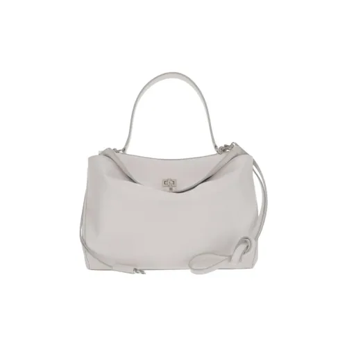 Balenciaga Calfskin Shoulder Bag, Crossbody Bag, Handbag Medium Size Women's White